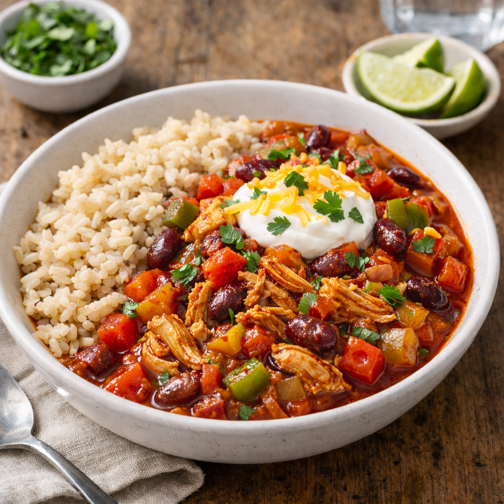 High-fibre chicken & veg chilli recipe